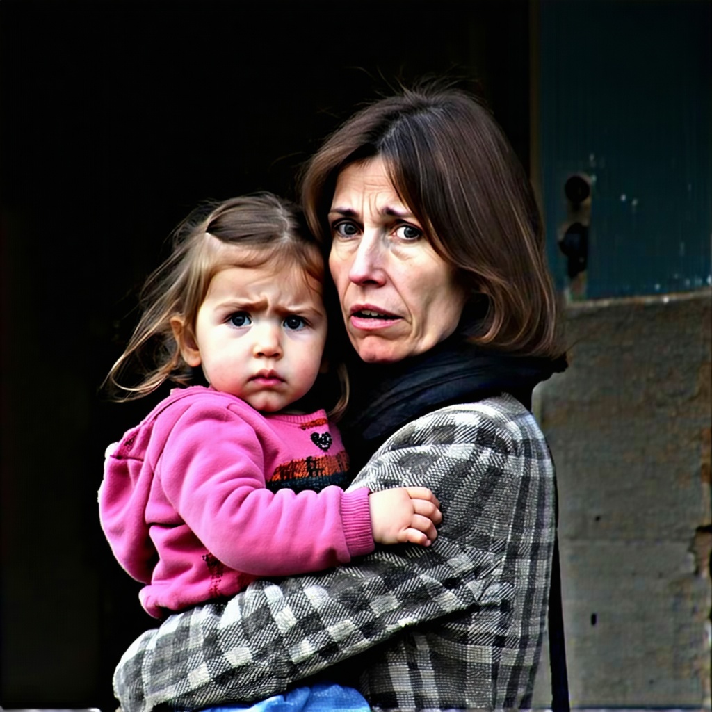 In the besieged city of Mariupol Ukraine a 10year old Ukrainian child clings to her young mother their faces etched with fear and desperation Each day is a harrowing testament to survival as they navigate the relentless dangers of life under Russian-1